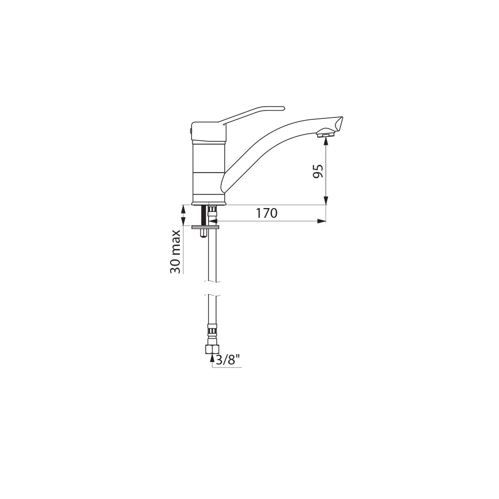 Mitigeur de lavabo 2522 Delabie