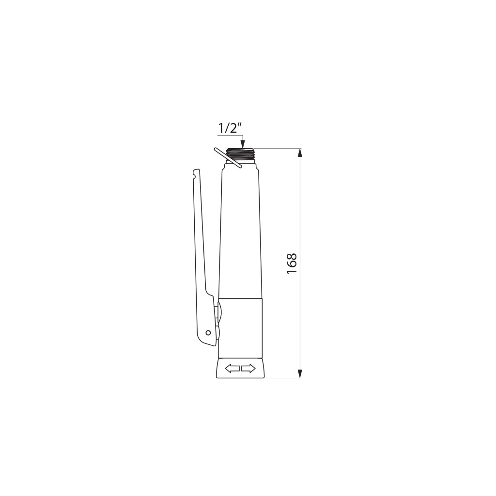 Douchette ergonomique pour robinetterie grande cuisine 433000 Delabie