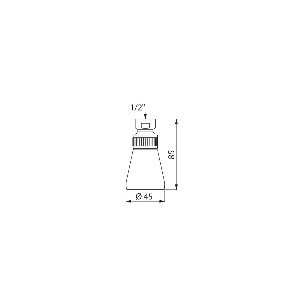Pomme de douche Gym Confort 711000 Delabie