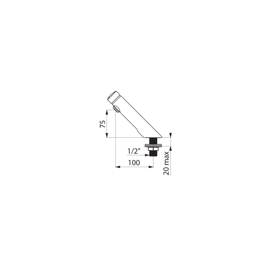 Robinet temporisé Temposoft 2 740500 Delabie