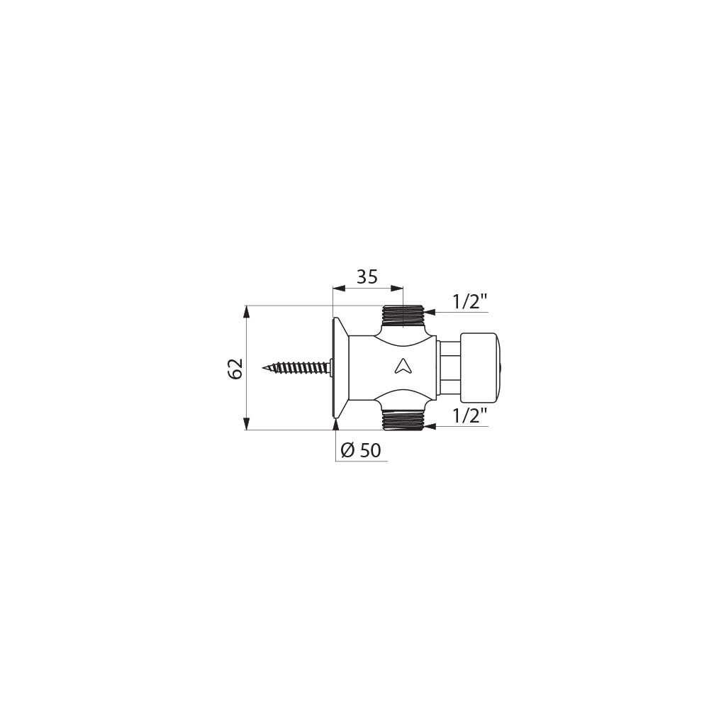 Robinet douche M1/2" Tempostop 747000 Delabie