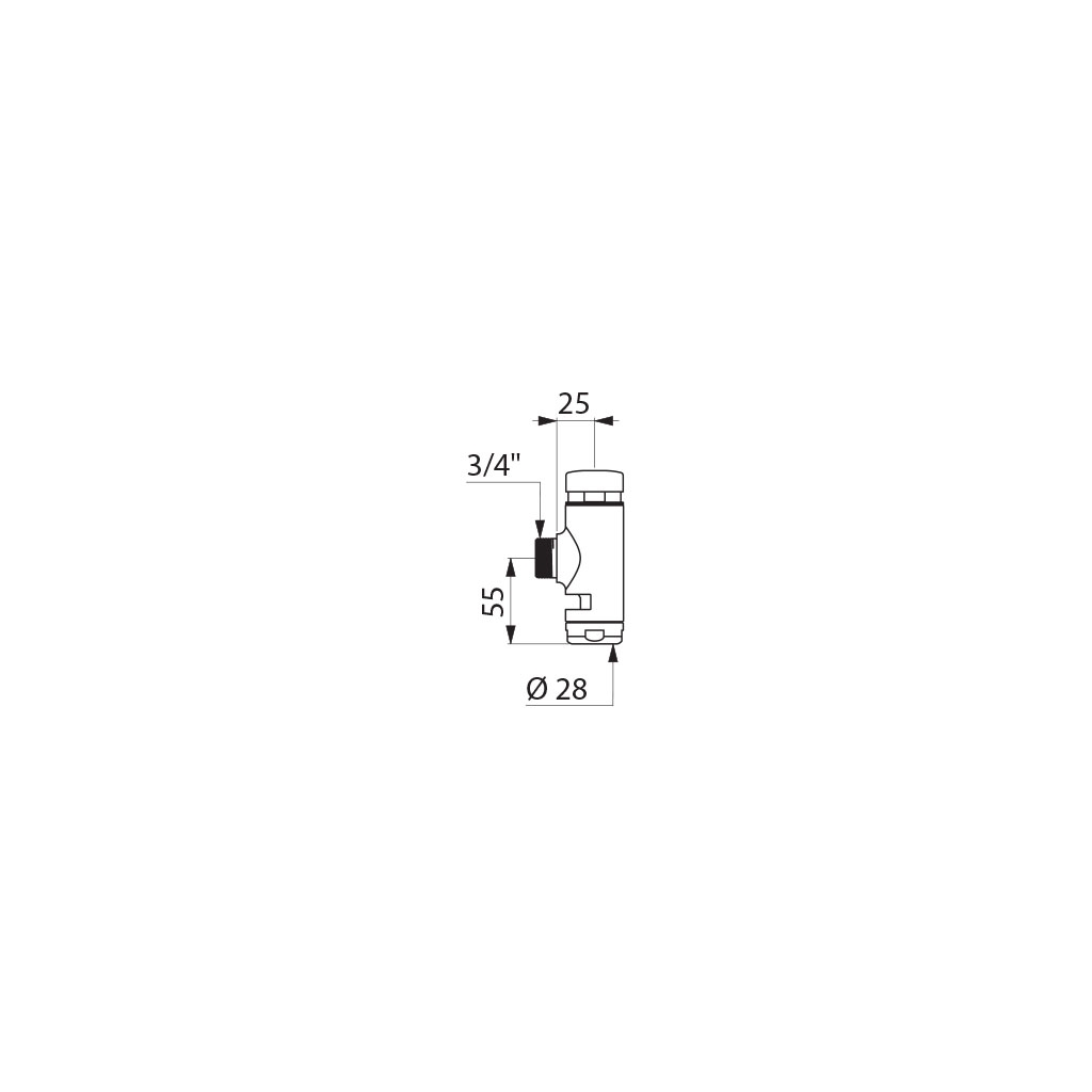 Robinet chasse directe Tempoflux 1 761000 Delabie