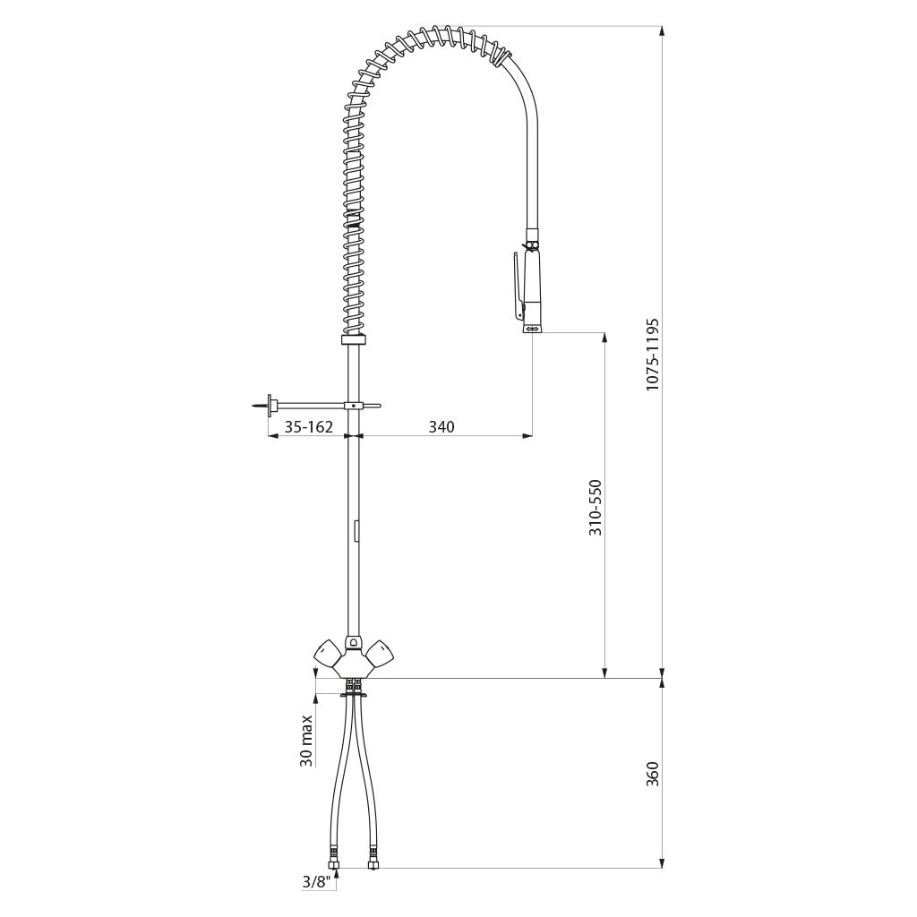 Combiné prélévage sans bec - Monotrou G6633 Delabie