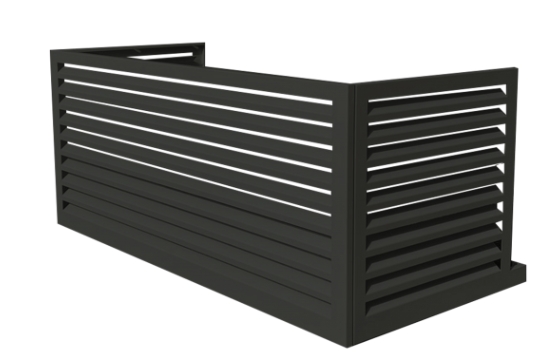 Cache-clim finition aluminium anthracite - 7016 Decoclim