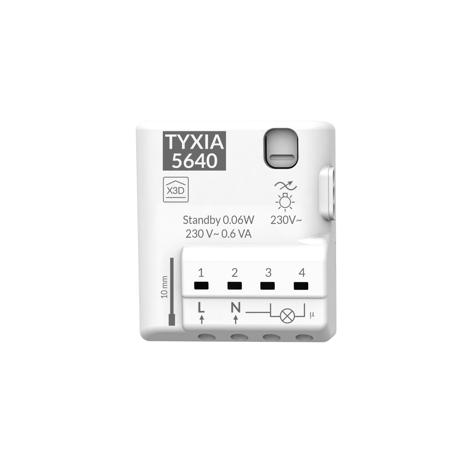 Récepteur éclairage Tyxia 5640 - 1 voie variation Phase avec Neutre Delta Dore