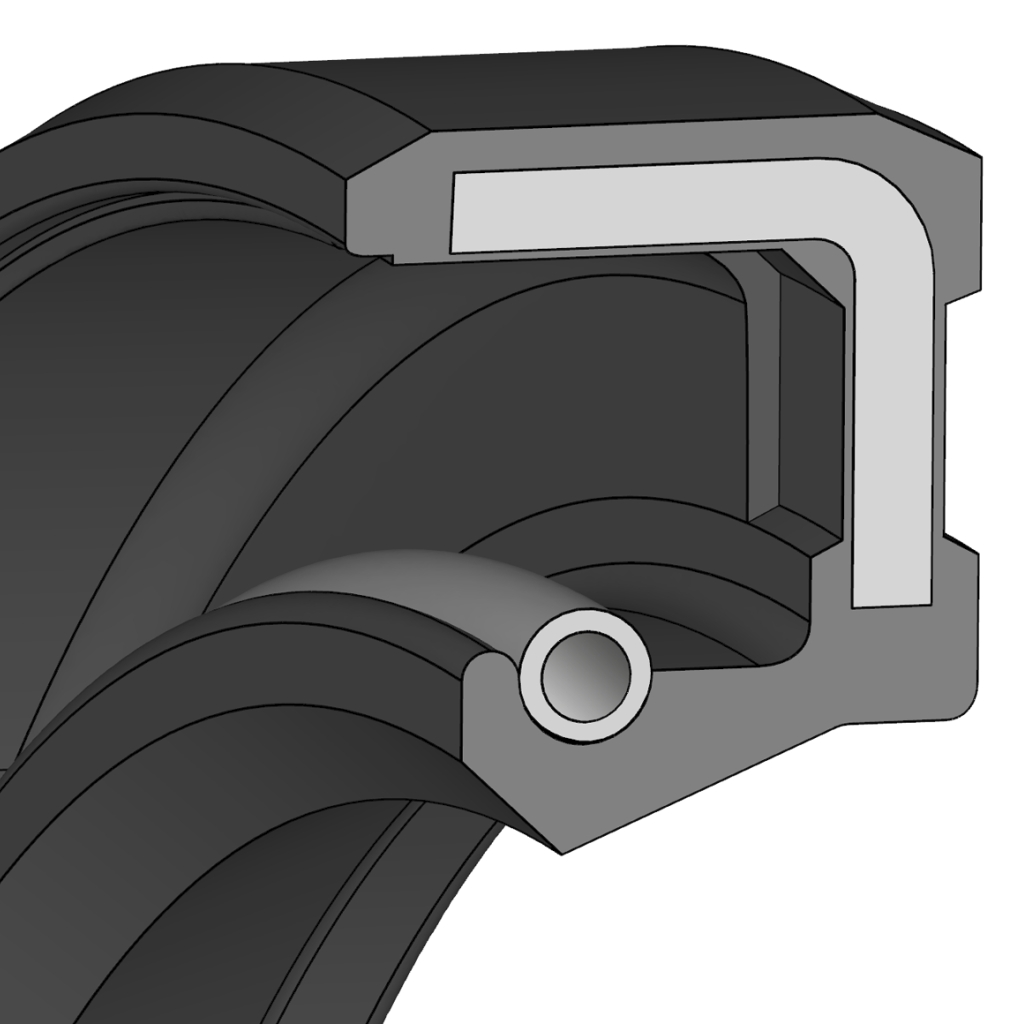 Joint à lèvres armature noyée simple lèvre viton profil WA Dichtomatik