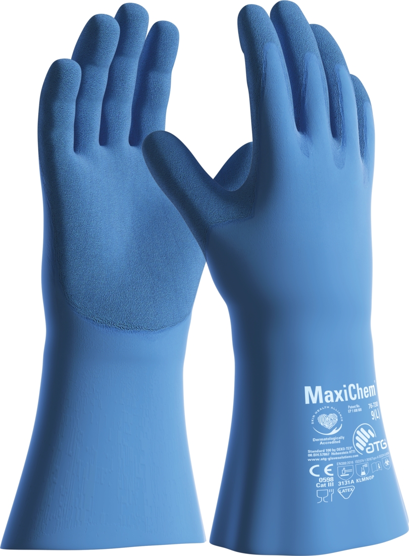 Gants de protection chimique MaxiChem 76-730 ATG