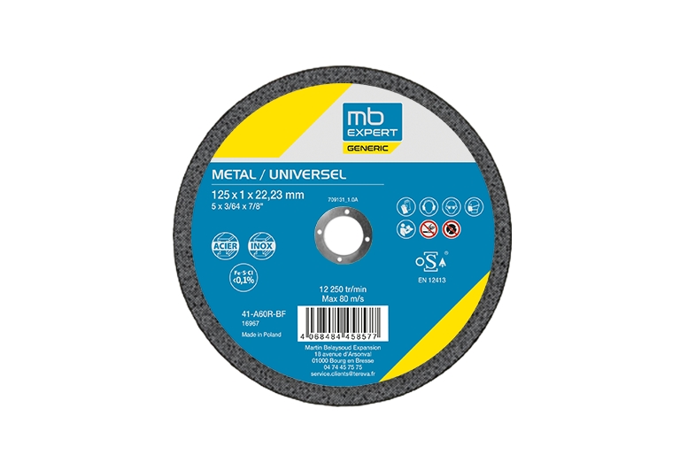 Disque à tronçonner métal MB Expert Generic