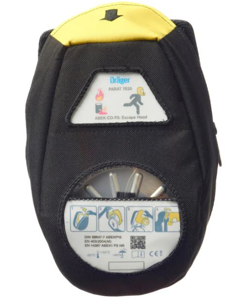 Cagoule complète réutilisable mono-filtre série Parat 7520 Dräger