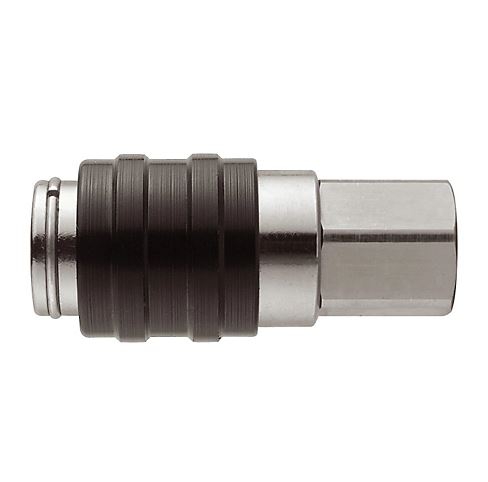 Coupleur exclusif DN12 fileté BSPT simple obturation - Laiton nickelé série T1300 Eaton Tuthill Gromelle