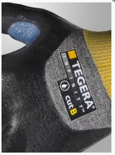 Gants anticoupure Tegera 8806 Infinity - Noir/Jaune Ejendals