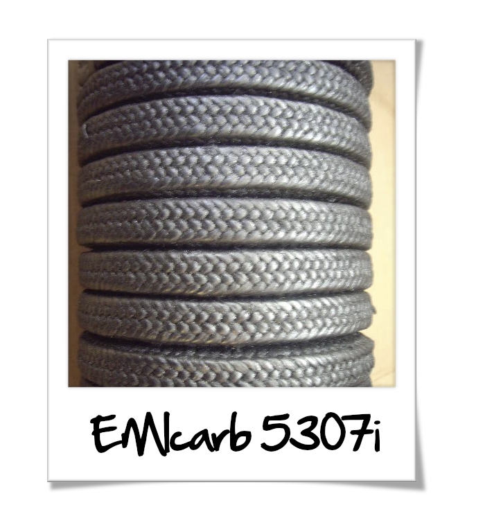 Tresse carrée fils de carbone de -50 à +500°C 1 m/s 200 bar max série EMICARB 5307I