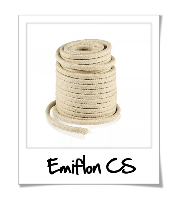 Tresse carrée fils pur coton de -30 à +120°C 10 m/s 40 bar max série EMICS