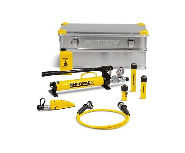 Toolbox 5 Tonnes - Kit d'outils de pompes à main et trois vérins hydrauliques Enerpac