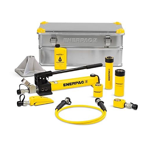 Toolbox 10 Tonnes - Kit d'outils de pompes à main et quatre vérins hydrauliques Enerpac
