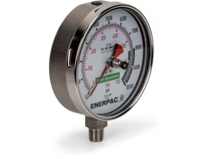 Manomètre sec raccord vertical boitier cylindrique acier allie série T Enerpac