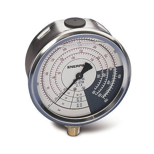 Manomètre de pression inox à glycérine vertical Ø100 - Série GP Enerpac