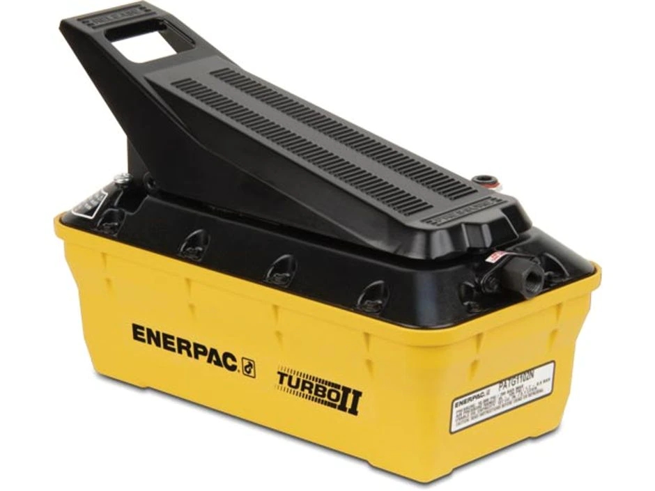 Pompe hydraulique pneumatique Turbo II vanne à pédale 3/3 main ou pied - Série PATG Enerpac