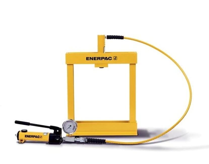 Presse d'établi avec vérin RC106 et pompe manuelle P142 série VLP Enerpac