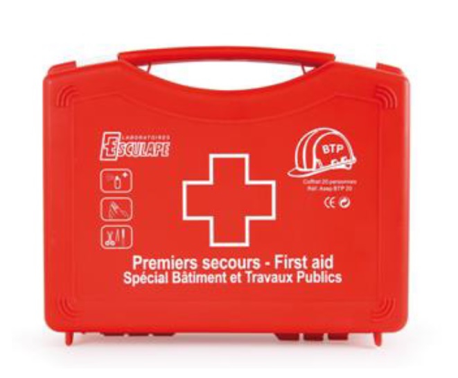 Trousse de premiers secours ASEP BTP 20 Esculape