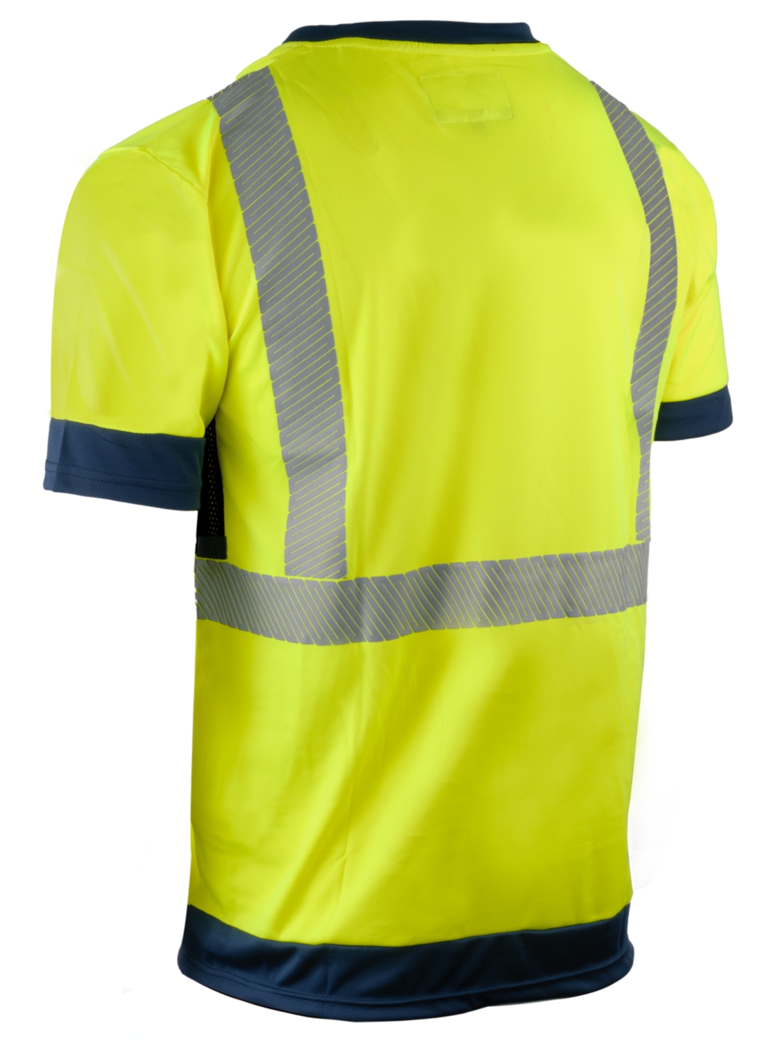 T-Shirt HV polyester mixte Temps chaud jaune / marine Coverguard