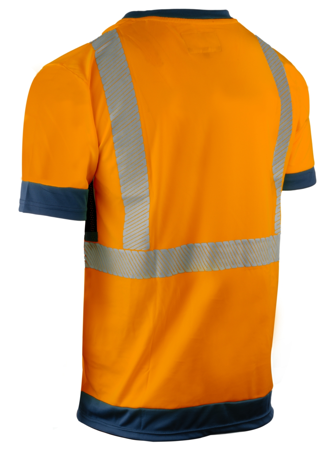 T-Shirt HV polyester mixte Temps chaud orange / marine Coverguard