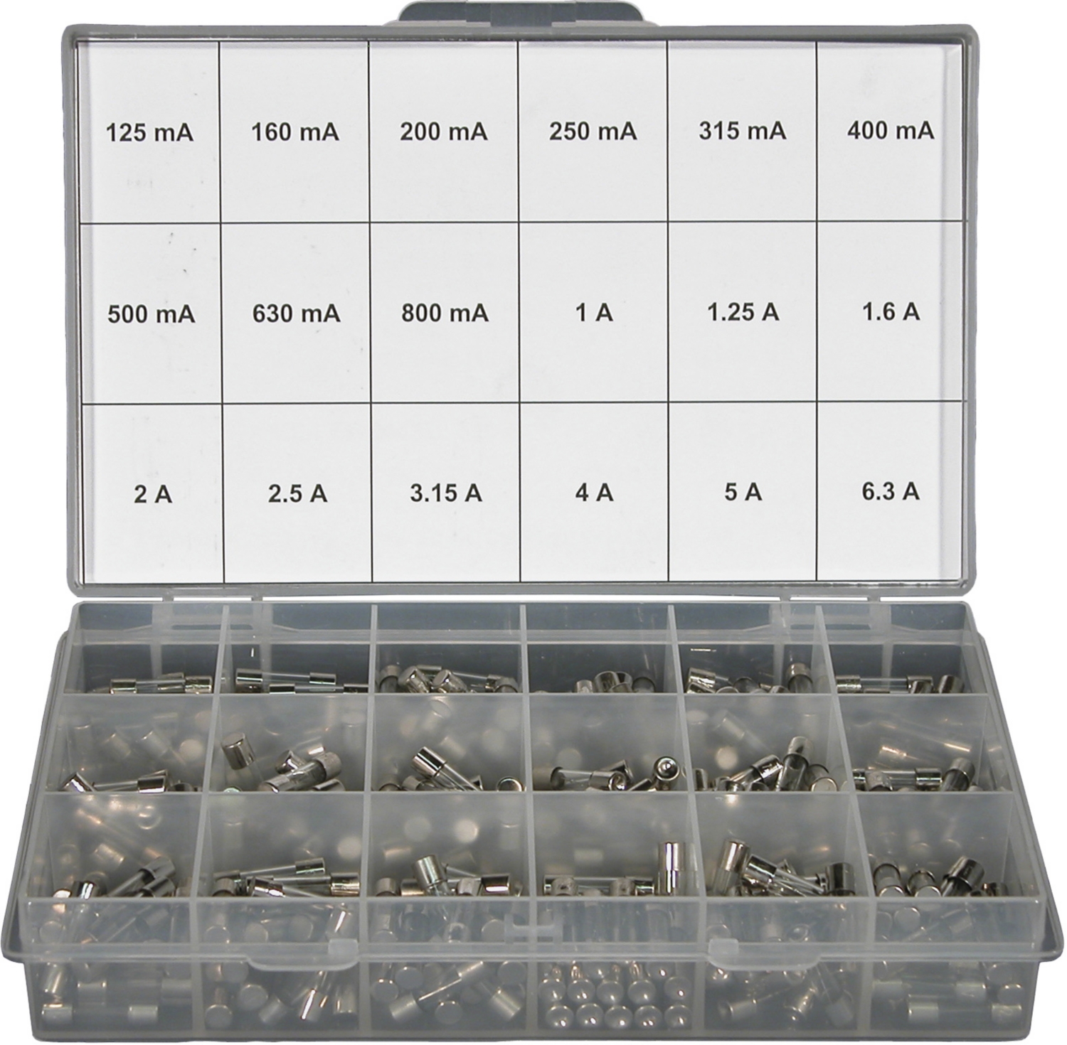 Coffret assortiment de 360 fusibles verres Eur'Ohm