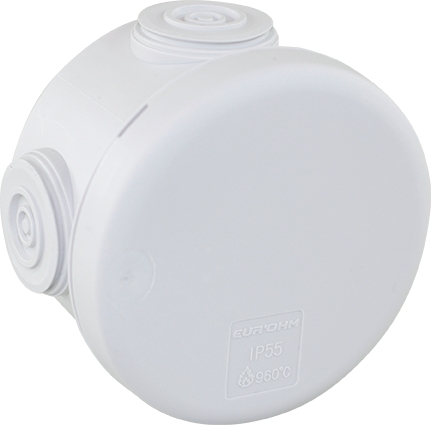 Boîte de dérivation étanche ronde - couvercle enclipsable D. 60 