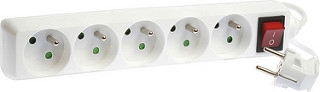 FURBER.power Bloc multiprises 5x T13 avec interrupteur Blanc - FUR-SL5S 