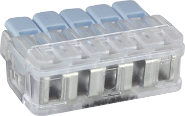 Borne de connexion Fast lock à levier souple et rigide - 6 mm² Eur'Ohm