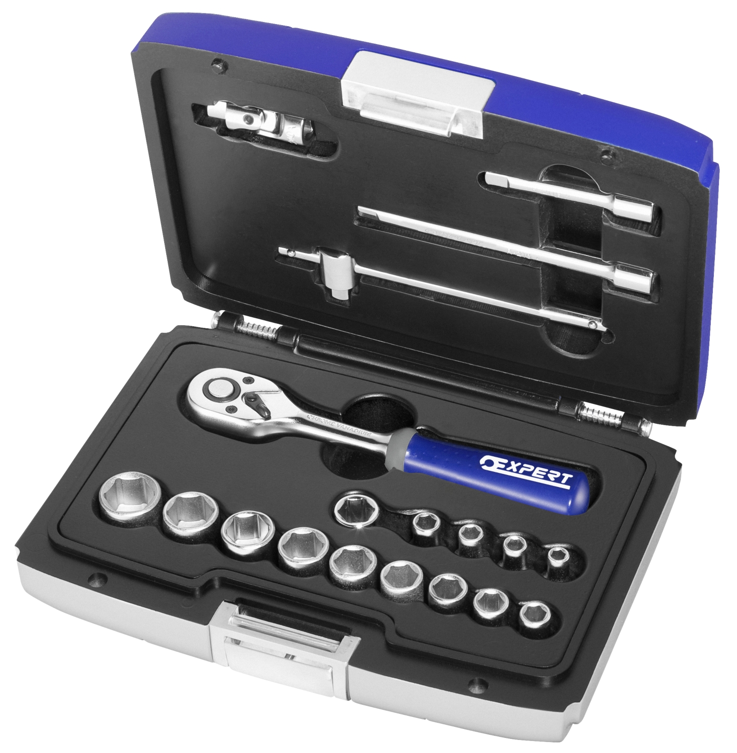 Douilles et accessoires 1/4" coffret 19 pièces Expert