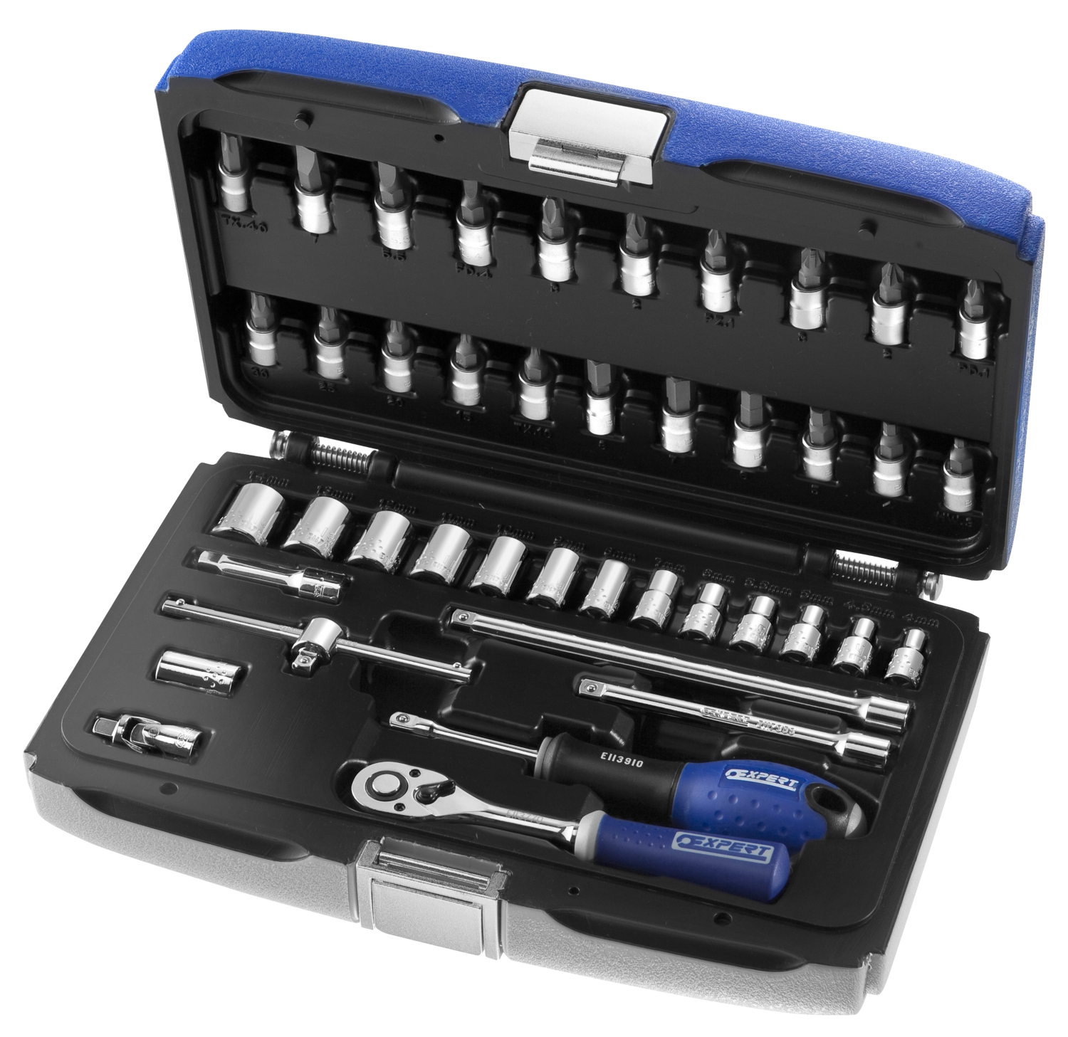  Douilles et accessoires 1/4" coffret 42 pièces 