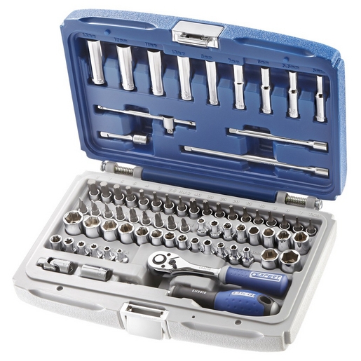  Douilles et accessoires 1/4" coffret 73 pièces 