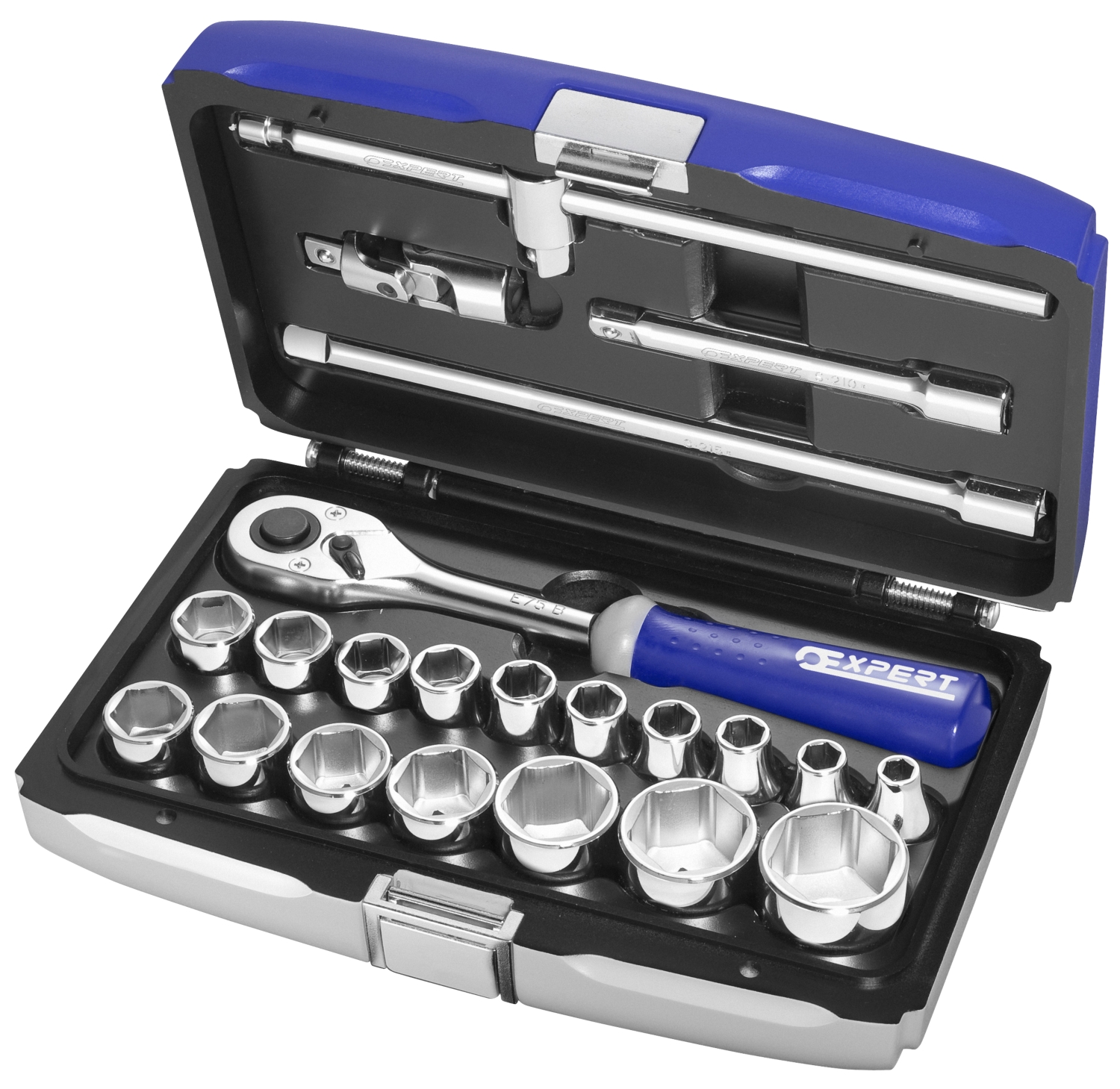 Cliquet et douille 1/2 coffret de 22 pièces - Quincaillerie Gervais,  réseau MASTERPRO