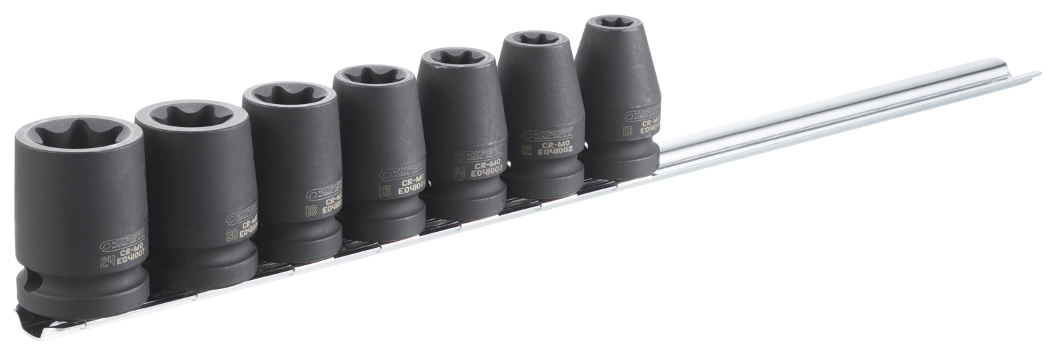 Jeu de 7 douilles impact Torx® 1/2" Expert