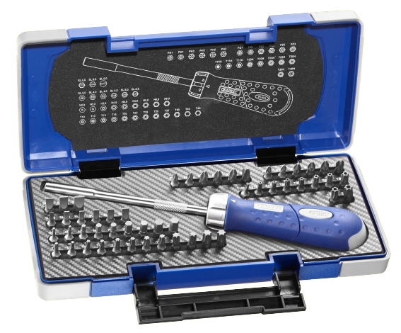  Coffret de vissage 59 pièces avec tournevis révolver 