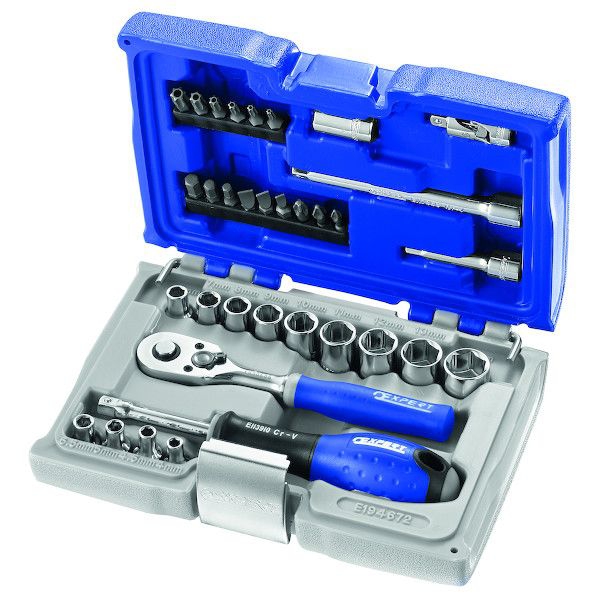 Coffret de 34 embouts, douilles et accessoires 1/4'' Expert 