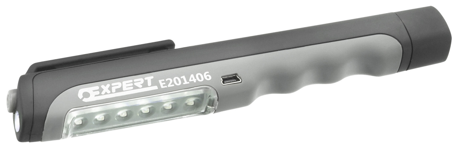 E201406  Lampe stylo 6 + 1 LEDS rechargeable USB Expert by Facom