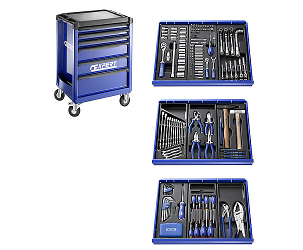 Servante 6 tiroirs équipée 209 outils Expert 