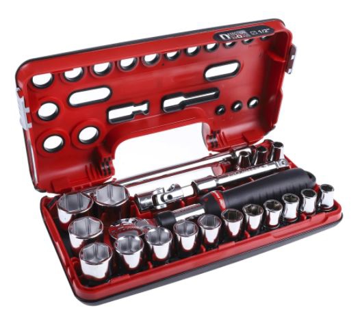 Coffret cliquet extensible 1/2” Detection Box métrique - 6 pans - 8 - 30 mm SXL.DBOX1PB Facom