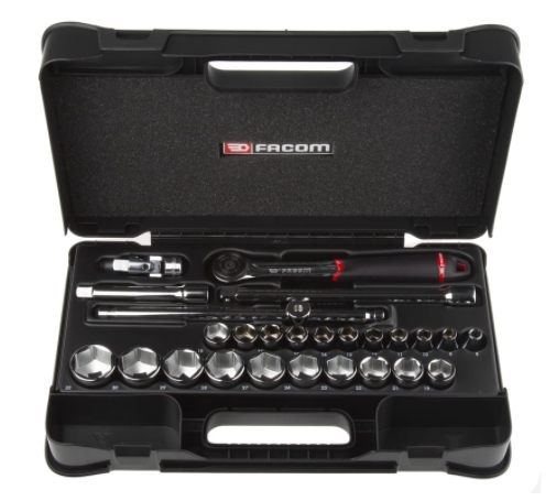 Coffret douilles 1/2" 6 pans métrique - 26 pièces - 8 - 32 mm S.161-4P6PB Facom