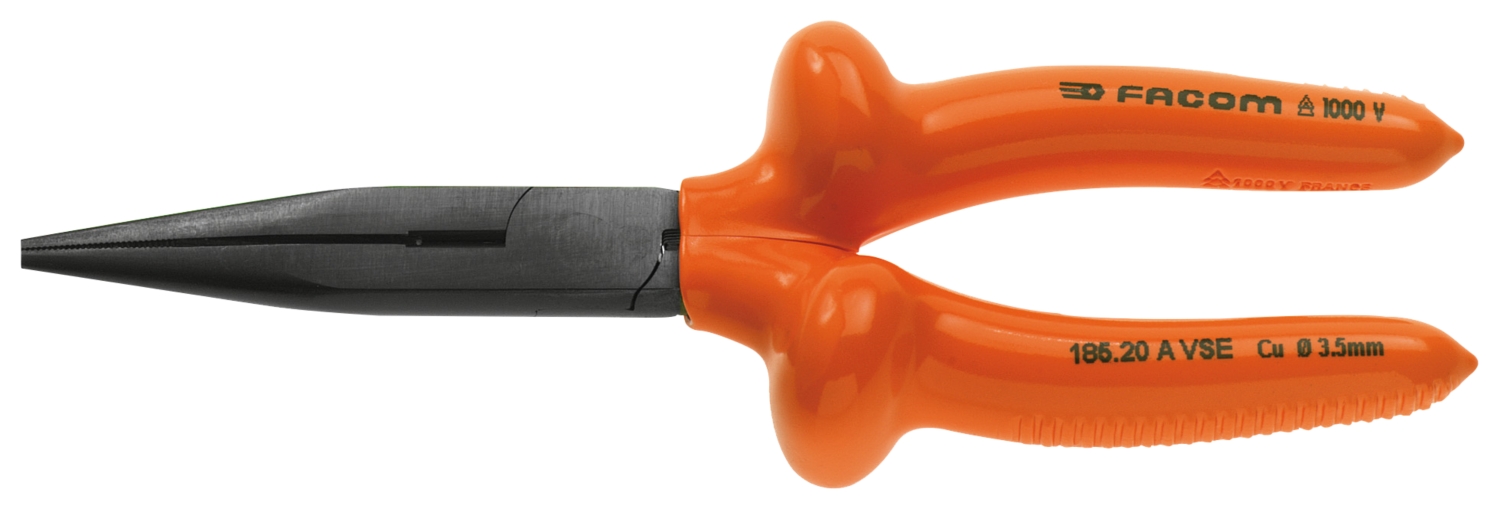  Pince à becs demi-ronds longs isolée 1000 V 185.20AVSE 