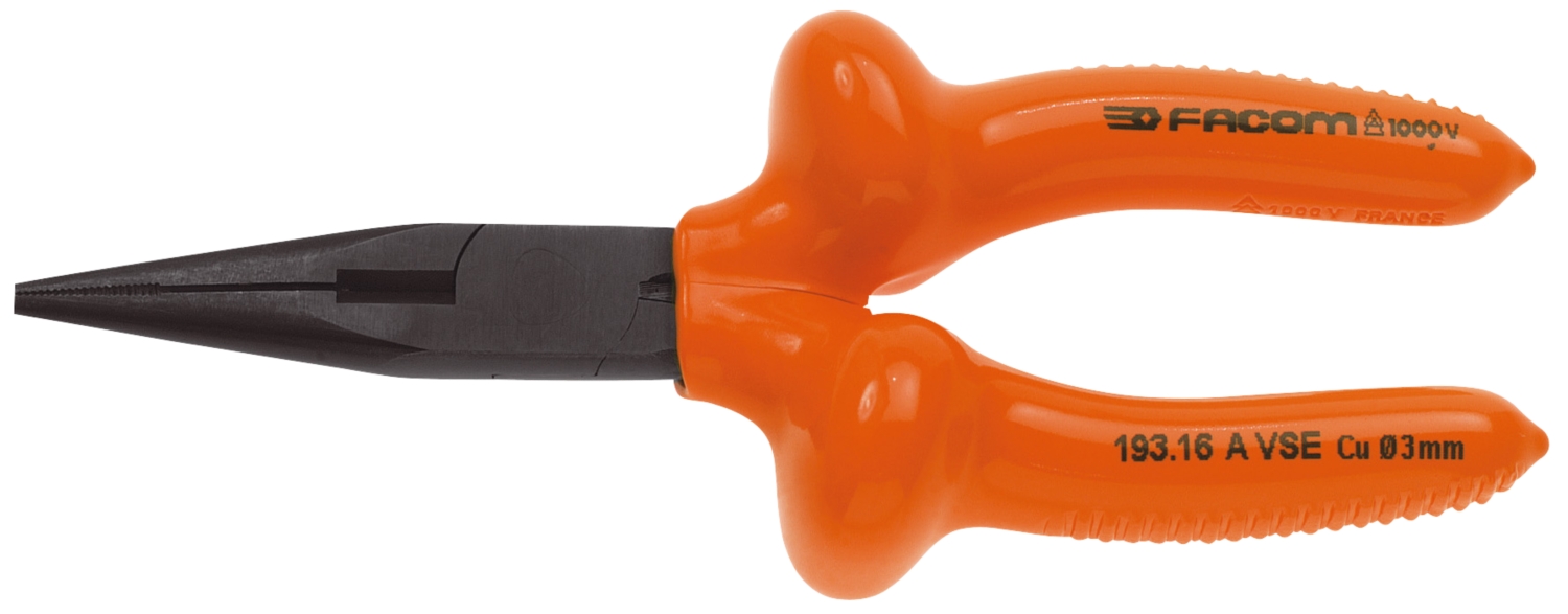 Pince à becs demi-ronds isolées 1000 V 193.16AVSE Facom