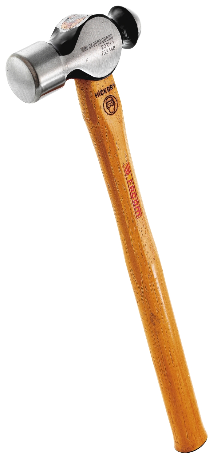 Marteau mécanicien tête boule manche bois Hickory 202H Facom