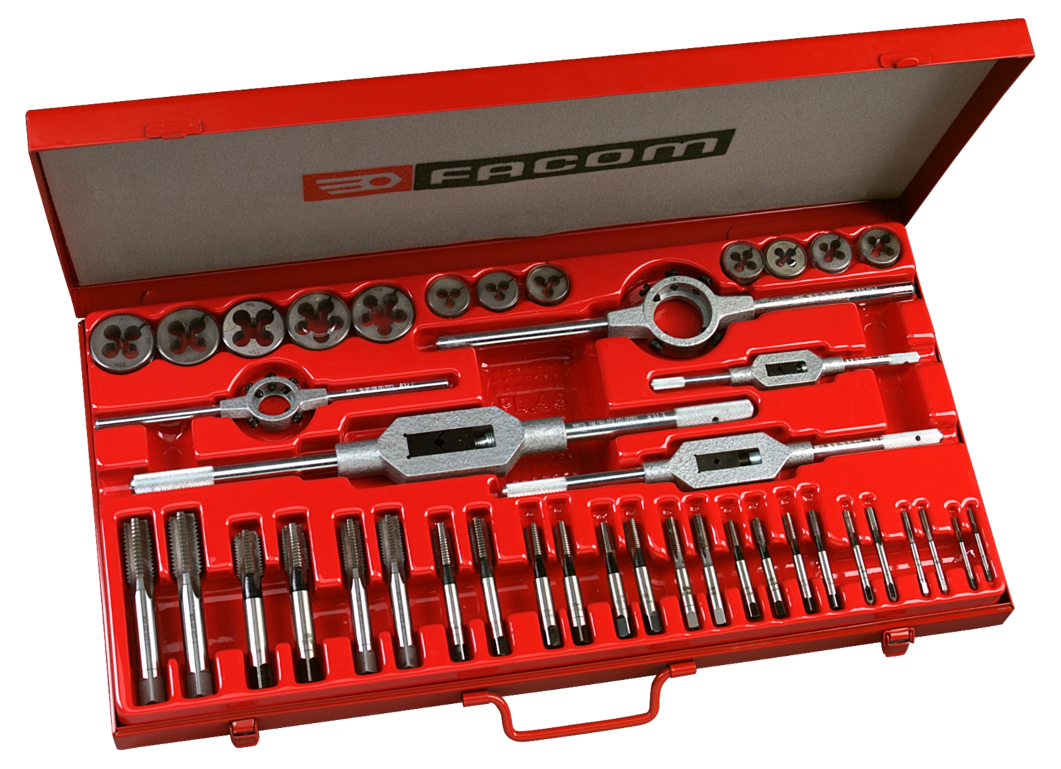Tarauds, filières, porte-outils en jeu de 17 221.227J2 Facom