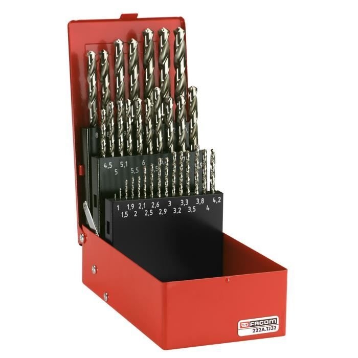 Foret HSS jeu 222A cylindrique 1 - 10,2 x 110 x 170 222A.TJ32 