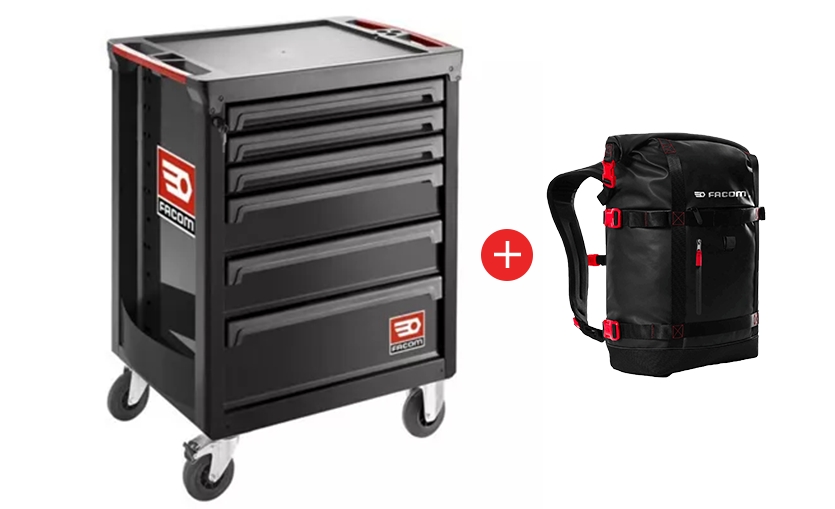 Servante Roll 6 tiroirs + Sac à dos étanche