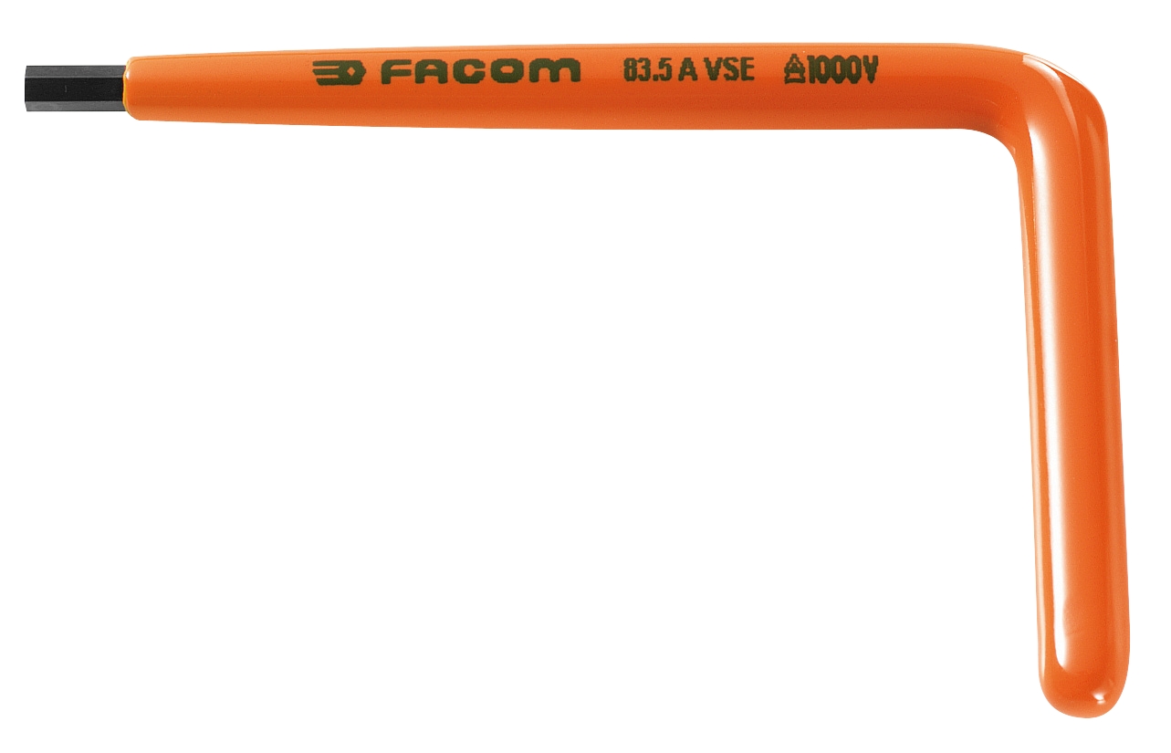 Clé mâle coudée isolée 1000 V 83.AVSE de 3 à 6 mm Facom