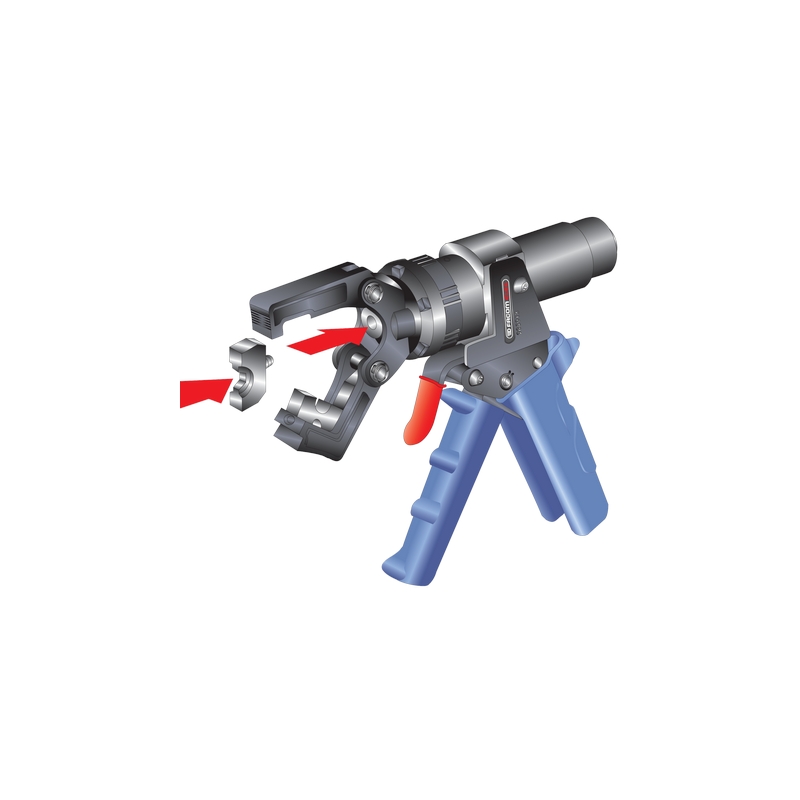 Pince à sertir hydraulique à gâchette pour cosses tubulaires et manchons 985913 Facom
