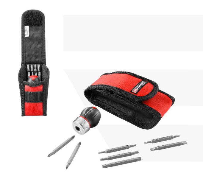 Tournevis boule à cliquet PROTWIST + 7 lames courtes ATCL.S14PB Facom